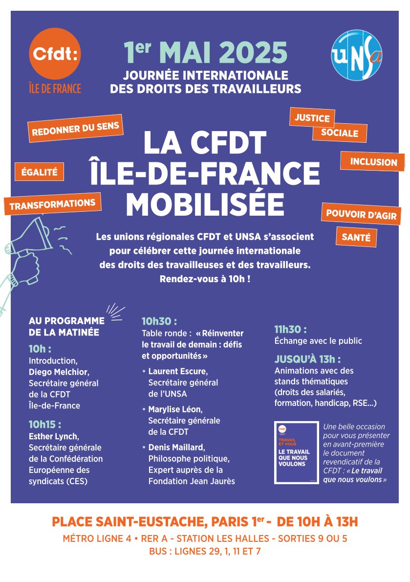 1er MAI 2025 LE TRAVAIL QUE NOUS VOULONS !