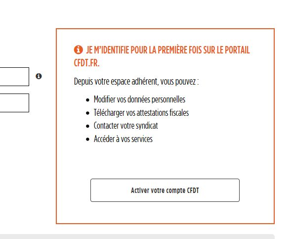 Activer compte cfdt