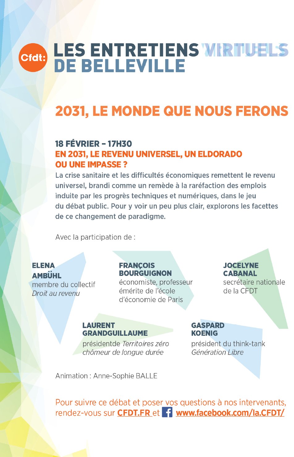 Les entretiens virtuels de Belleville – Deuxième débat