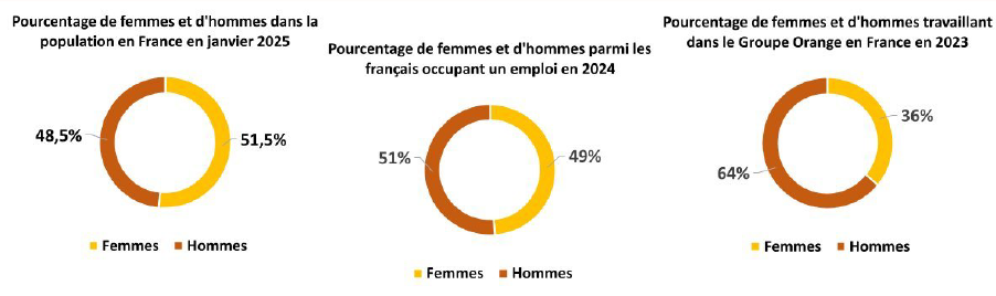 NÉGOCIATION POUR L'ÉGALITÉ PROFESSIONNELLE #2 : LES ÉQUILIBRES SOCIÉTAUX ÉVOLUENT, MAIS ORANGE RESTE A LA TRAÏNE.