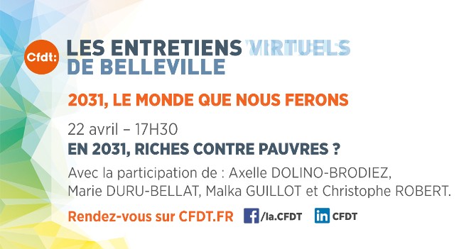 "En 2031, riches contre pauvres ?" - Entretiens de Belleville 