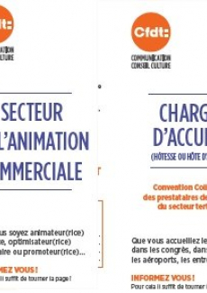 Plaquettes d’informations « chargé(e) d’accueil »  et « animation commerciale »