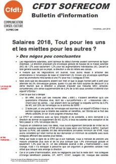 CFDT SOFRECOM Bulletin d’information