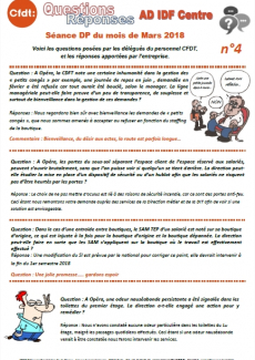 Questions Réponses - numéro 4 avril 2018 