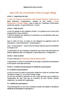 Quiz CFDT du 14 novembre 2019 à Orange Village