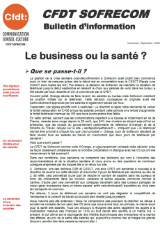 CFDT SOFRECOMBulletin d’information