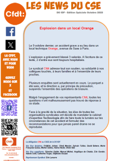 Les News du CSE - Direction Orange Ile-de-France – Octobre édition spéciale