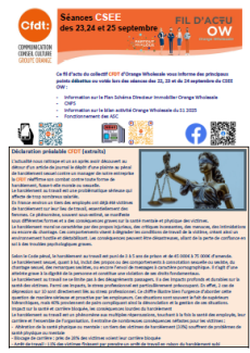 SEANCE CSEE des 23,24 et 25 Septembre - FIL D'ACTU OW