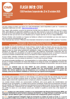 FLASH INFO du 22 et 23 octobre 2025