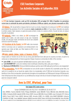 CSEE Fonctions Corporate : Les Activités Sociales et Culturelles 2026