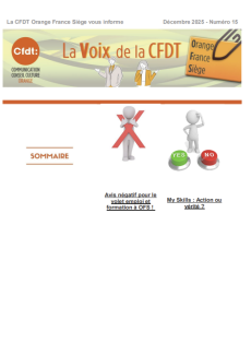 La Voix de la CFDT OFS : N°15 (Décembre 2025)