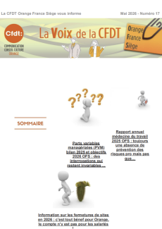 La Voix de la CFDT OFS Mai 2026