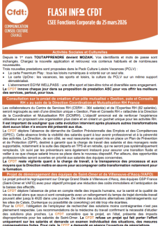 FLASH INFO du 25 mars 2026