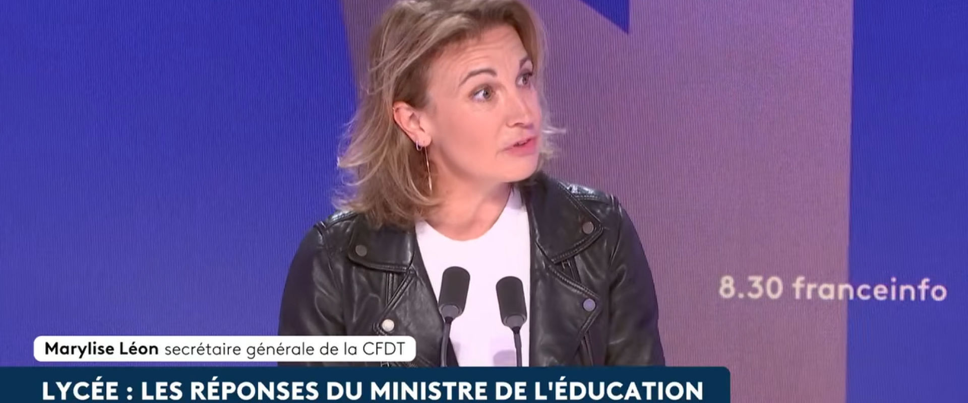               "C'est un mouvement historique qui ne peut pas être réduit à la violence" (Marylise Léon)