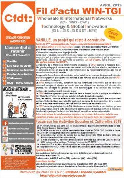 Fil d’actu WIN-TGI - avril 2019