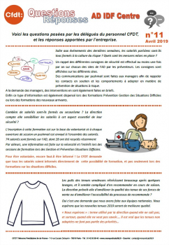 Questions Réponses numéro 11