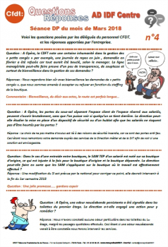 Questions Réponses - numéro 4 avril 2018 