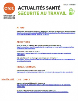 actualités santé sécurité au travail