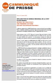 COMMNNIQUE DE PRESSE