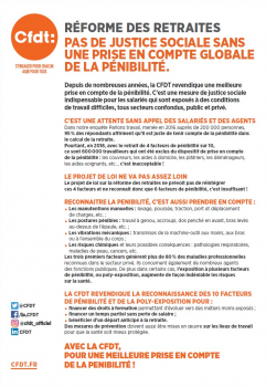  Réforme des retraites : pas de justice sociale sans une prise en compte globale de la pénibilité