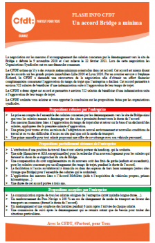 FLASH INFO CFDT Un accord Bridge a minima
