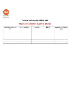 fiche information