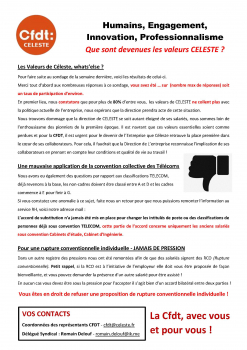 Humains, Engagement, Innovation, Professionnalisme Que sont devenues les valeurs CELESTE ?