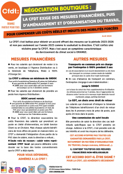 La CFDT s'est battue pour obtenir un accord offrant des mesures sur la période 2023-2026 et non pas seulement sur l'année 2023 comme le souhaitait la direction