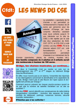 Les News du CSE - Direction Orange Ile-de-France – Juin 2024