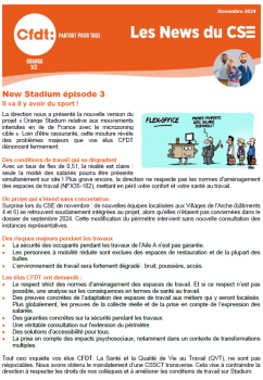 Les News du CSE SCE de novembre 2024
