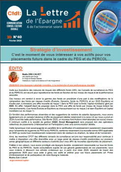 Stratégie d’investissement : la lettre de l’épargne et de l’actionnariat salarié N°40