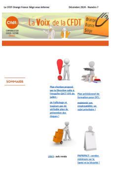 La Voix de la CFDT OFS : N°7 (Décembre 2024)