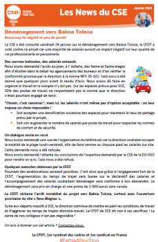 Les news du CSE janvier 2025