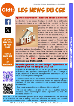 Les News du CSE - Direction Orange Ile-de-France – Mai 2025
