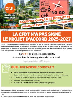 NÉGOCIATION PLAN DE MOBILITÉ #3 DÉSACCORD POUR UNE IMMOBILITÉ DURABLE !