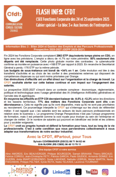 FLASH INFO du CSEE des 24 et 25 septembre 2025
