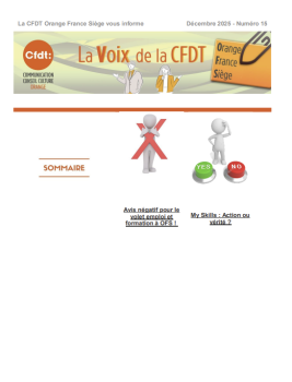 La Voix de la CFDT OFS : N°15 (Décembre 2025)