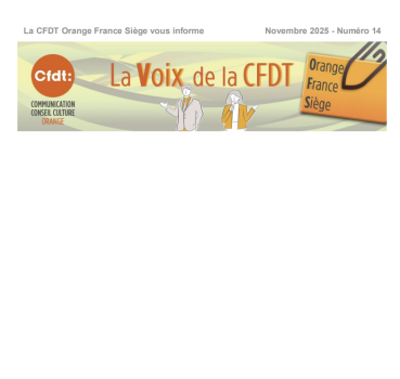 La Voix de la CFDT OFS : N°14 (Novembre 2025)