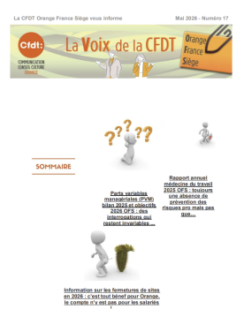 La Voix de la CFDT OFS Mai 2026