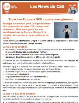 Les News du CSE de mars 2026