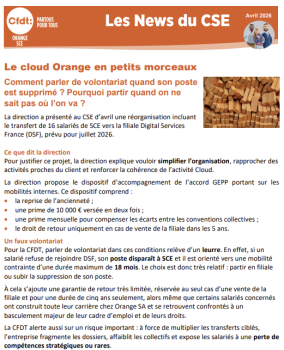 Les News du CSE d’avril 2026