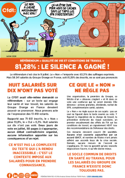RÉFÉRENDUM « QUALITÉ DE VIE ET CONDITIONS DE TRAVAIL » 81,28% : LE SILENCE A GAGNÉ !