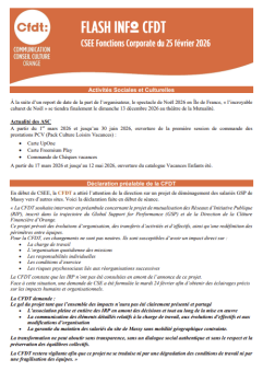 FLASH INFO du 25 février 2026