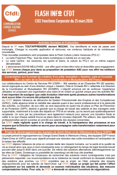 FLASH INFO du 25 mars 2026