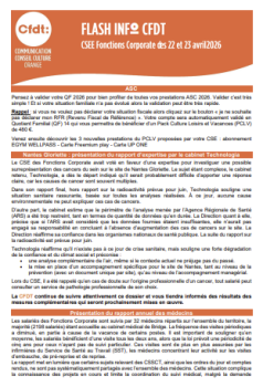 FLASH INFO du 22 et 23 avril