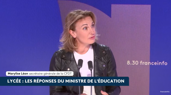               "C'est un mouvement historique qui ne peut pas être réduit à la violence" (Marylise Léon)