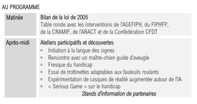 RENCONTRE ANNUELLE SUR LA PRISE EN CHARGE DU HANDICAP