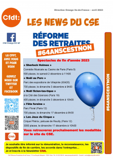 Les News du CSE - Direction Orange Ile-de-France – AVRIL 2023