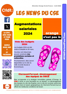 Les News du CSE - Direction Orange Ile-de-France – Avril 2024