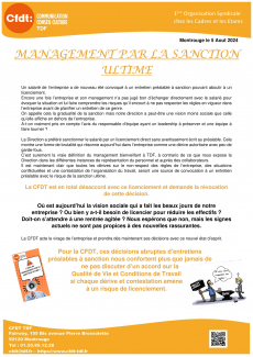 MANAGEMENT PAR LA SANCTION ULTIME